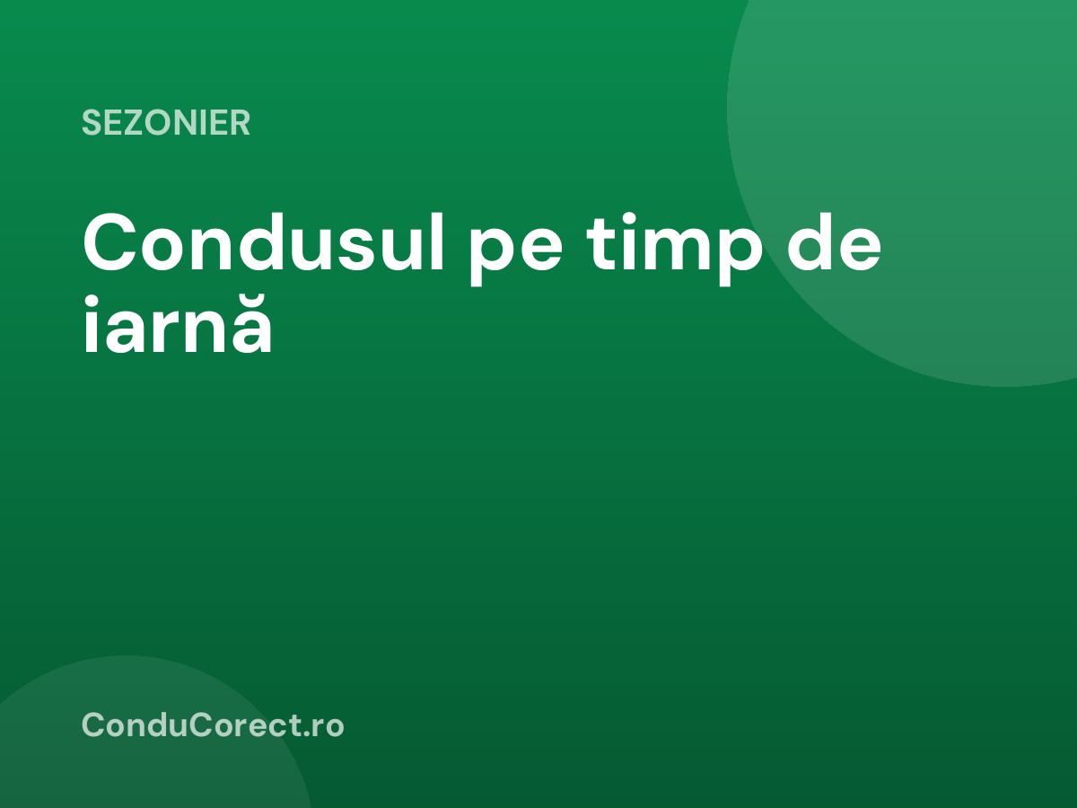 Condusul pe timp de iarnă