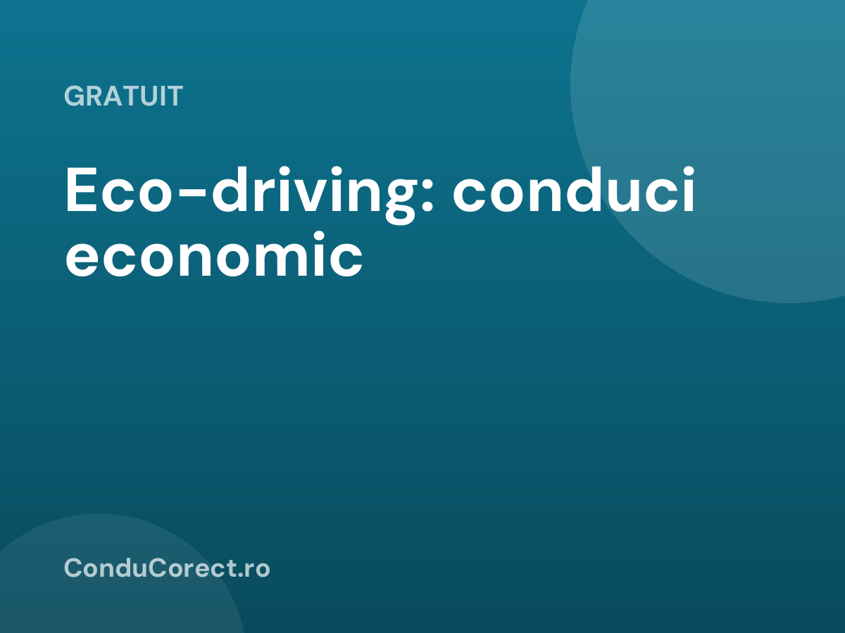 Eco-driving: conduci economic